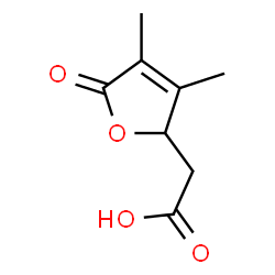ChemSpider 2D Image | (3,4-Dimethyl-5-oxo-2,5-dihydro-2-furanyl)acetic acid | C8H10O4