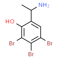 ChemSpider 2D Image | 6-(1-Aminoethyl)-2,3,4-tribromophenol | C8H8Br3NO