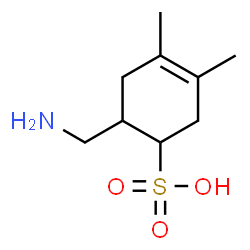 ChemSpider 2D Image | 6-(Aminomethyl)-3,4-dimethyl-3-cyclohexene-1-sulfonic acid | C9H17NO3S