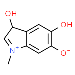 ChemSpider 2D Image | 3,5-Dihydroxy-1-methyl-3H-indolium-6-olate | C9H9NO3