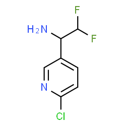 ChemSpider 2D Image | 1-(6-Chloro-3-pyridinyl)-2,2-difluoroethanamine | C7H7ClF2N2