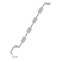 ChemSpider 2D Image | (2E)-2,12-Tridecadiene-4,6,8,10-tetrayn-1-ol | C13H8O