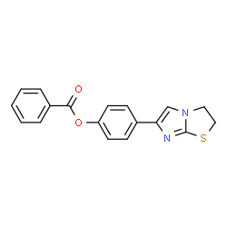 ChemSpider 2D Image | 4-(2,3-Dihydroimidazo[2,1-b][1,3]thiazol-6-yl)phenyl benzoate | C18H14N2O2S