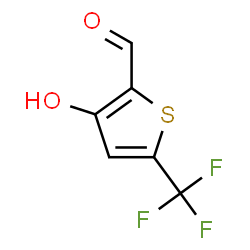 ChemSpider 2D Image | 3-Hydroxy-5-(trifluoromethyl)-2-thiophenecarbaldehyde | C6H3F3O2S