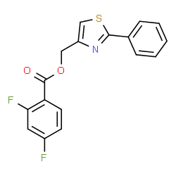 ChemSpider 2D Image | (2-Phenyl-1,3-thiazol-4-yl)methyl 2,4-difluorobenzoate | C17H11F2NO2S