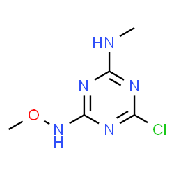 ChemSpider 2D Image | 6-Chloro-N-methoxy-N'-methyl-1,3,5-triazine-2,4-diamine | C5H8ClN5O