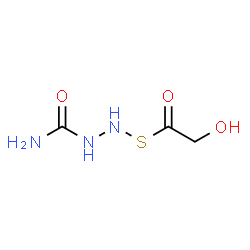 ChemSpider 2D Image | 2-(Glycoloylsulfanyl)hydrazinecarboxamide | C3H7N3O3S