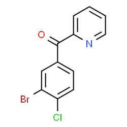 ChemSpider 2D Image | (3-Bromo-4-chlorophenyl)(2-pyridinyl)methanone | C12H7BrClNO