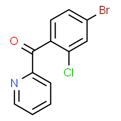 ChemSpider 2D Image | (4-Bromo-2-chlorophenyl)(2-pyridinyl)methanone | C12H7BrClNO