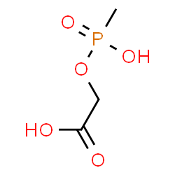 ChemSpider 2D Image | {[Hydroxy(methyl)phosphoryl]oxy}acetic acid | C3H7O5P