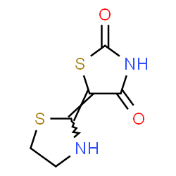 ChemSpider 2D Image | (5Z)-5-(1,3-Thiazolidin-2-ylidene)-1,3-thiazolidine-2,4-dione | C6H6N2O2S2