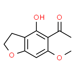 ChemSpider 2D Image | 1-(4-Hydroxy-6-methoxy-2,3-dihydro-1-benzofuran-5-yl)ethanone | C11H12O4