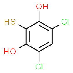 ChemSpider 2D Image | 4,6-Dichloro-2-sulfanyl-1,3-benzenediol | C6H4Cl2O2S