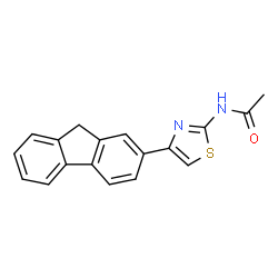 ChemSpider 2D Image | N-[4-(9H-Fluoren-2-yl)-1,3-thiazol-2-yl]acetamide | C18H14N2OS