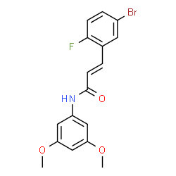 ChemSpider 2D Image | (2E)-3-(5-Bromo-2-fluorophenyl)-N-(3,5-dimethoxyphenyl)acrylamide | C17H15BrFNO3