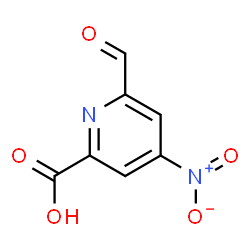 ChemSpider 2D Image | 6-Formyl-4-nitro-2-pyridinecarboxylic acid | C7H4N2O5