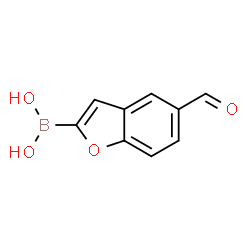 ChemSpider 2D Image | (5-Formyl-1-benzofuran-2-yl)boronic acid | C9H7BO4