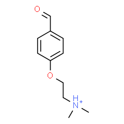 ChemSpider 2D Image | 2-(4-Formylphenoxy)-N,N-dimethylethanaminium | C11H16NO2