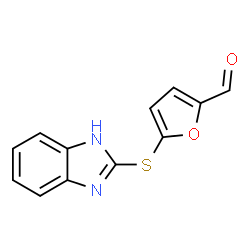 ChemSpider 2D Image | 5-(1H-Benzimidazol-2-ylsulfanyl)-2-furaldehyde | C12H8N2O2S