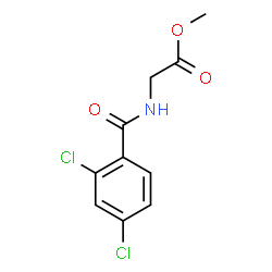 ChemSpider 2D Image | Methyl N-(2,4-dichlorobenzoyl)glycinate | C10H9Cl2NO3