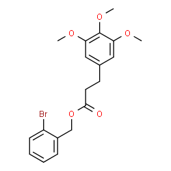 ChemSpider 2D Image | 2-Bromobenzyl 3-(3,4,5-trimethoxyphenyl)propanoate | C19H21BrO5
