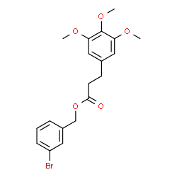 ChemSpider 2D Image | 3-Bromobenzyl 3-(3,4,5-trimethoxyphenyl)propanoate | C19H21BrO5