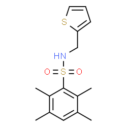ChemSpider 2D Image | 2,3,5,6-Tetramethyl-N-(2-thienylmethyl)benzenesulfonamide | C15H19NO2S2