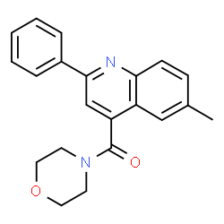 ChemSpider 2D Image | (6-Methyl-2-phenyl-4-quinolinyl)(4-morpholinyl)methanone | C21H20N2O2