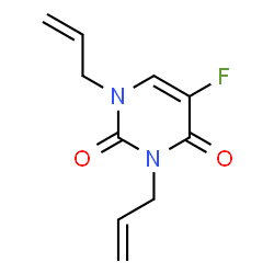 ChemSpider 2D Image | 1,3-Diallyl-5-fluoro-1H-pyrimidine-2,4-dione | C10H11FN2O2
