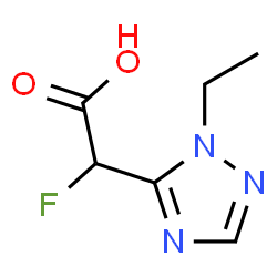 ChemSpider 2D Image | (1-Ethyl-1H-1,2,4-triazol-5-yl)(fluoro)acetic acid | C6H8FN3O2