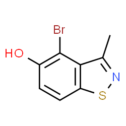 ChemSpider 2D Image | 4-Bromo-3-methyl-1,2-benzothiazol-5-ol | C8H6BrNOS