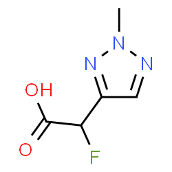 ChemSpider 2D Image | Fluoro(2-methyl-2H-1,2,3-triazol-4-yl)acetic acid | C5H6FN3O2