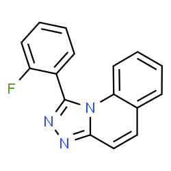 ChemSpider 2D Image | 1-(2-Fluorophenyl)[1,2,4]triazolo[4,3-a]quinoline | C16H10FN3