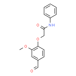 ChemSpider 2D Image | 2-(4-Formyl-2-methoxyphenoxy)-N-phenylacetamide | C16H15NO4