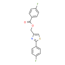 ChemSpider 2D Image | [2-(4-Fluorophenyl)-1,3-thiazol-4-yl]methyl 4-fluorobenzoate | C17H11F2NO2S