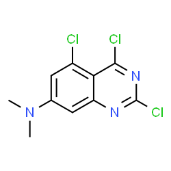 ChemSpider 2D Image | 2,4,5-Trichloro-N,N-dimethyl-7-quinazolinamine | C10H8Cl3N3