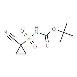 ChemSpider 2D Image | 1,1-Dimethylethyl N-[(1-cyanocyclopropyl)sulfonyl]carbamate | C9H14N2O4S