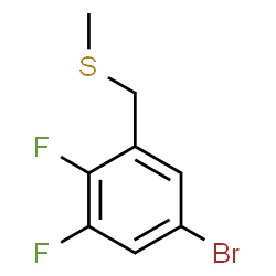 ChemSpider 2D Image | 5-Bromo-1,2-difluoro-3-[(methylsulfanyl)methyl]benzene | C8H7BrF2S