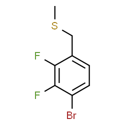 ChemSpider 2D Image | 1-Bromo-2,3-difluoro-4-[(methylsulfanyl)methyl]benzene | C8H7BrF2S