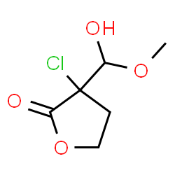 ChemSpider 2D Image | 3-Chloro-3-[hydroxy(methoxy)methyl]dihydro-2(3H)-furanone | C6H9ClO4