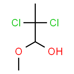 ChemSpider 2D Image | 2,2-Dichloro-1-methoxy-1-propanol | C4H8Cl2O2