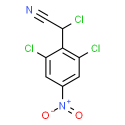 ChemSpider 2D Image | Chloro(2,6-dichloro-4-nitrophenyl)acetonitrile | C8H3Cl3N2O2