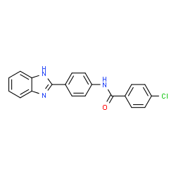 ChemSpider 2D Image | N-[4-(1H-Benzimidazol-2-yl)phenyl]-4-chlorobenzamide | C20H14ClN3O