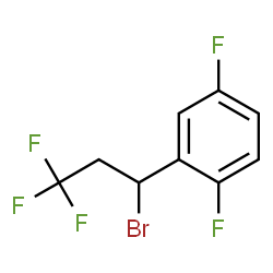 ChemSpider 2D Image | 2-(1-Bromo-3,3,3-trifluoropropyl)-1,4-difluorobenzene | C9H6BrF5
