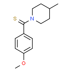 ChemSpider 2D Image | (4-Methoxyphenyl)(4-methyl-1-piperidinyl)methanethione | C14H19NOS