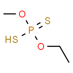 ChemSpider 2D Image | O-Ethyl O-methyl hydrogen phosphorodithioate | C3H9O2PS2