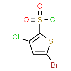 ChemSpider 2D Image | 5-Bromo-3-chloro-2-thiophenesulfonyl chloride | C4HBrCl2O2S2