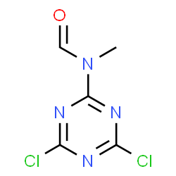 ChemSpider 2D Image | N-(4,6-Dichloro-1,3,5-triazin-2-yl)-N-methylformamide | C5H4Cl2N4O