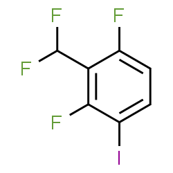 ChemSpider 2D Image | 2-(Difluoromethyl)-1,3-difluoro-4-iodobenzene | C7H3F4I
