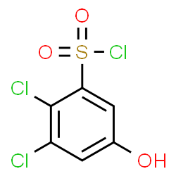ChemSpider 2D Image | 2,3-Dichloro-5-hydroxybenzenesulfonyl chloride | C6H3Cl3O3S